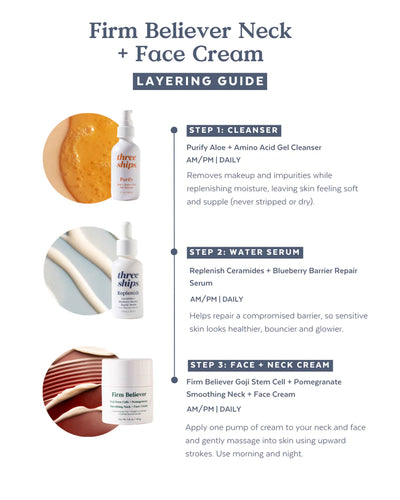 FIRM BELIEVER GOJI STEM CELL + POMEGRANATE SMOOTHING NECK AND +FACE CREAM | Firming | Lifting cream | LOSHEN & CREM