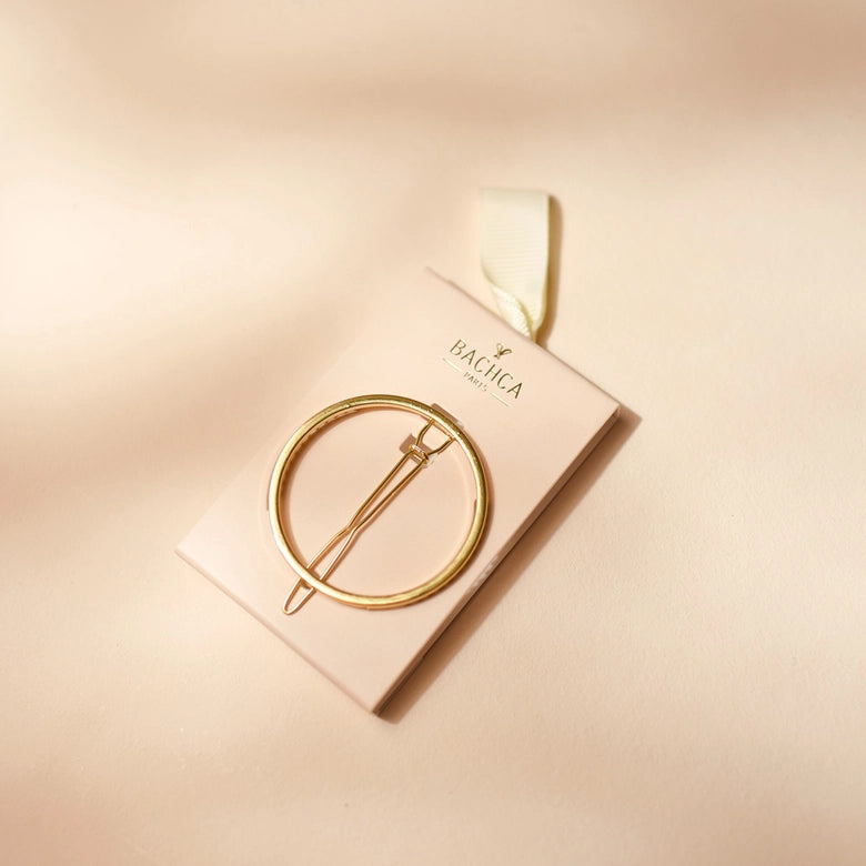 Golden Round Barrette | Hair clips | LOSHEN & CREM