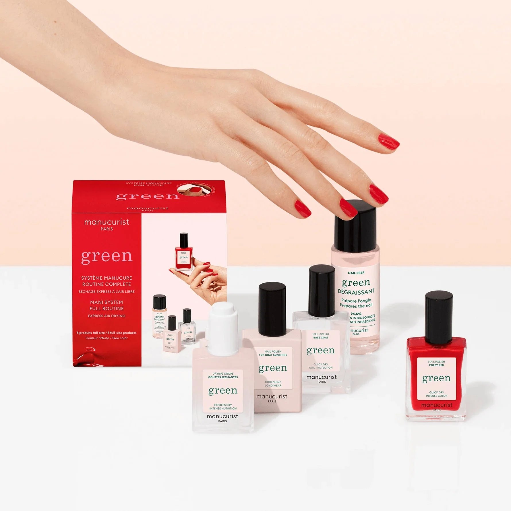 Green™ Natural Nail Polish Discovery Kit - Poppy Red