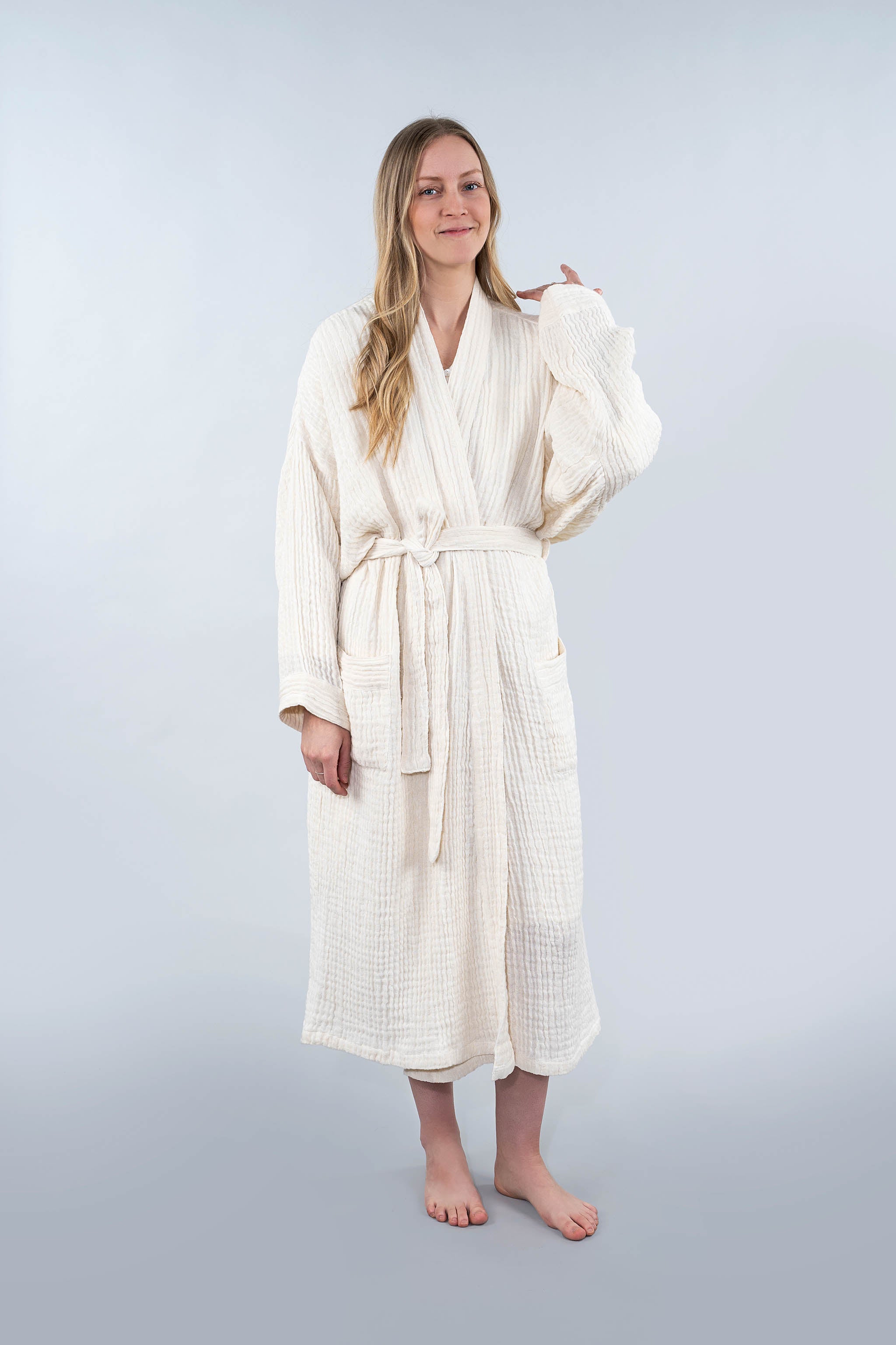 Indaba Crinkle Linen/Cotton Robe