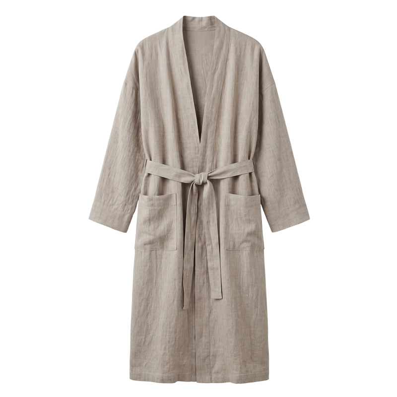 Indaba Linen Robe, Natural | Bath - Robes | LOSHEN & CREM