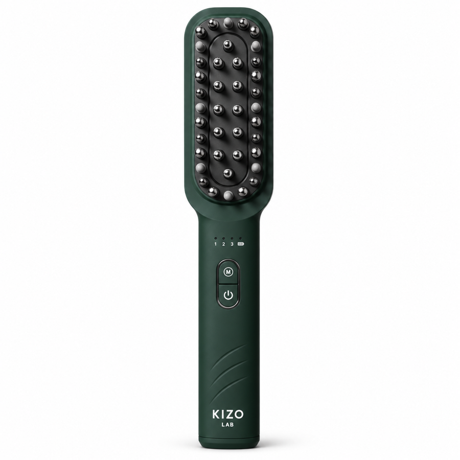 Brosse DEL applicatrice de sérum pour le cuir chevelu Kizo Lab BioGro LED Brush™