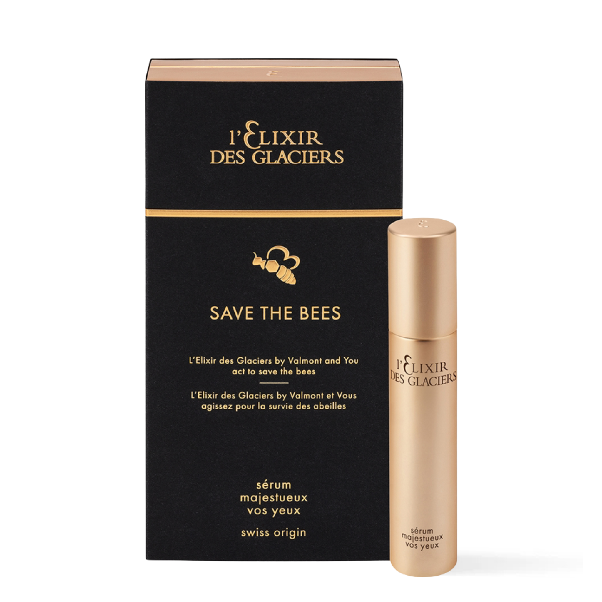 L’Elixir des Glaciers eye serum for upper-eyelid tone and wrinkles