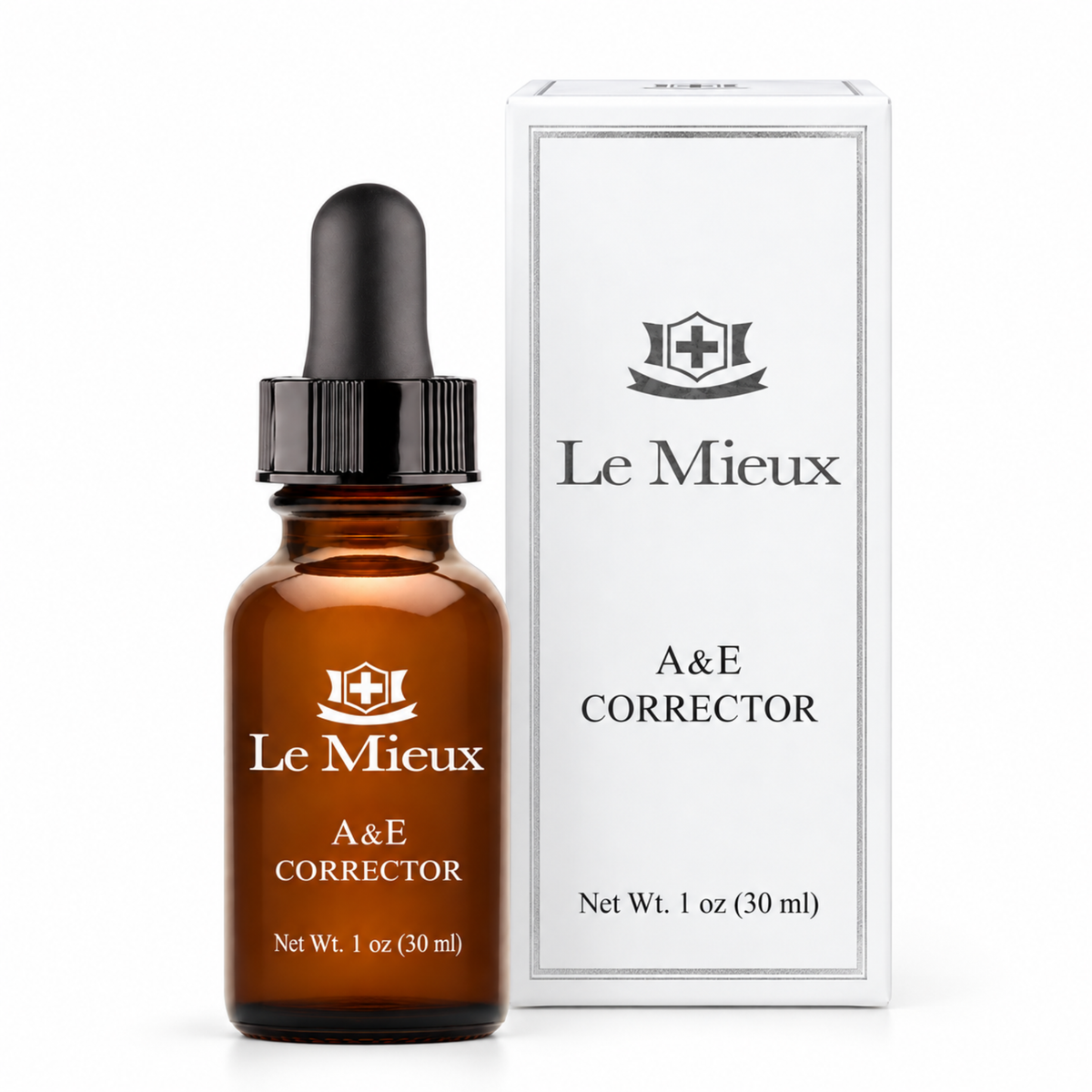 Le Mieux A&E Corrector 1 oz tinted spot treatment bottle box