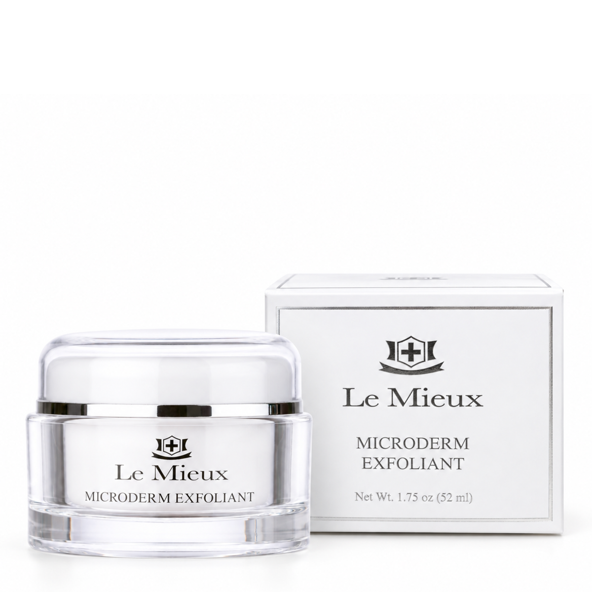 Le Mieux Microderm Exfoliant creamy facial polish with fine alumina crystals box