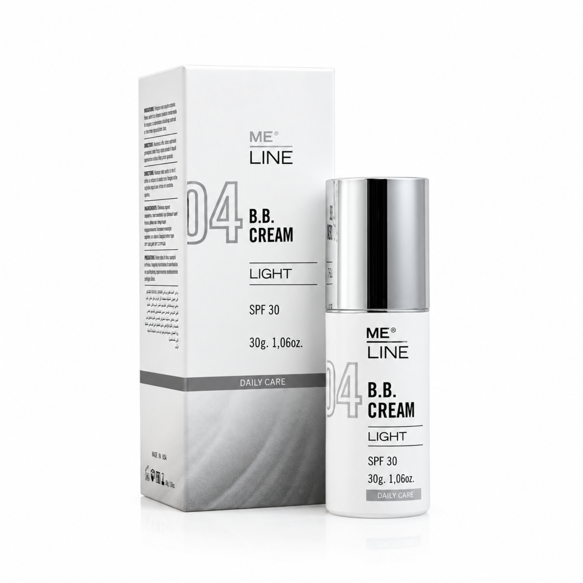 MeLine 04 B.B. Cream Light 30 g hydrating tinted complexion cream for uneven skin tone