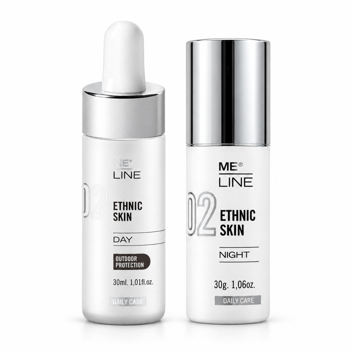 MeLine Ethnic Skin Duo with Day serum and Night emulsion for dark spots and uneven pigmentation in skin phototypes IV––VI