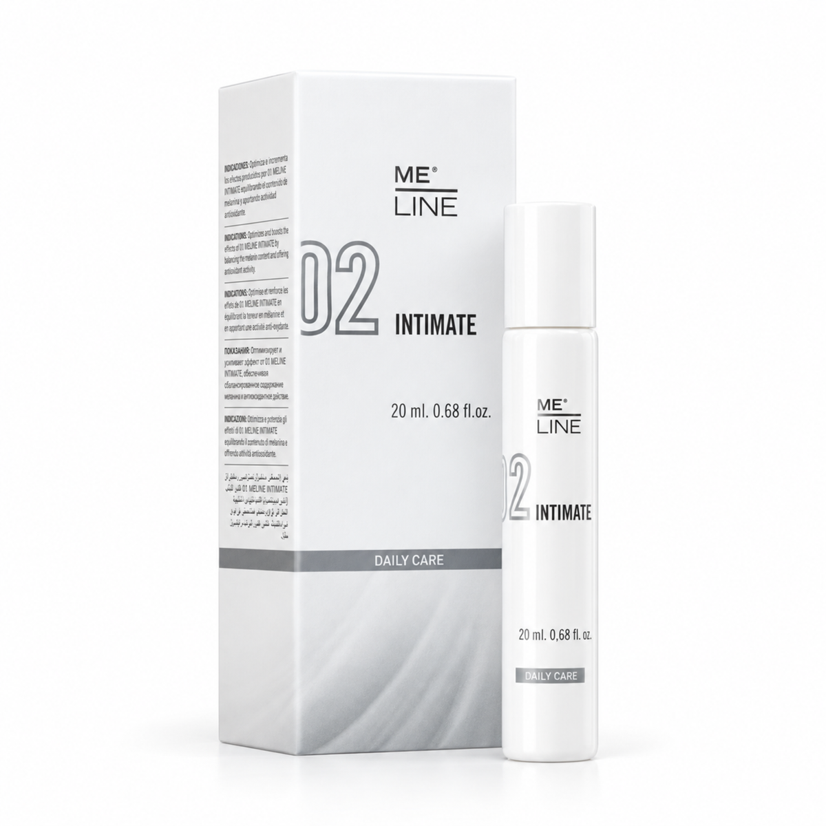 MeLine 02 Intimate 20 ml nighttime roll-on gel for uneven tone on delicate external areas