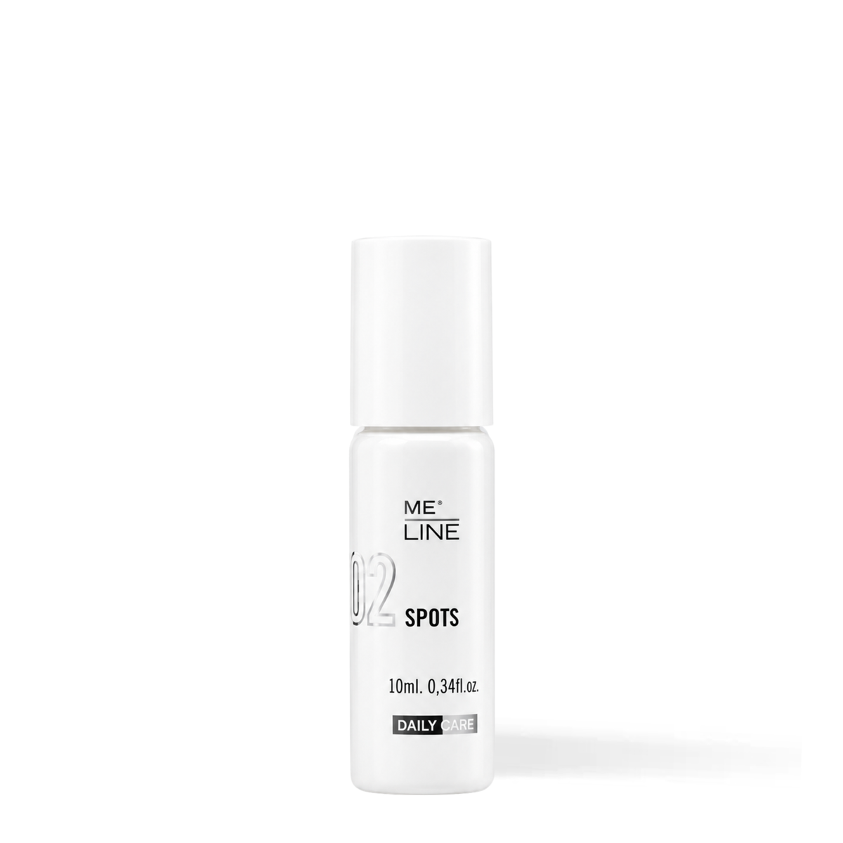 MeLine 02 Spots 10 ml targeted roll-on for localized dark spots on the face and body