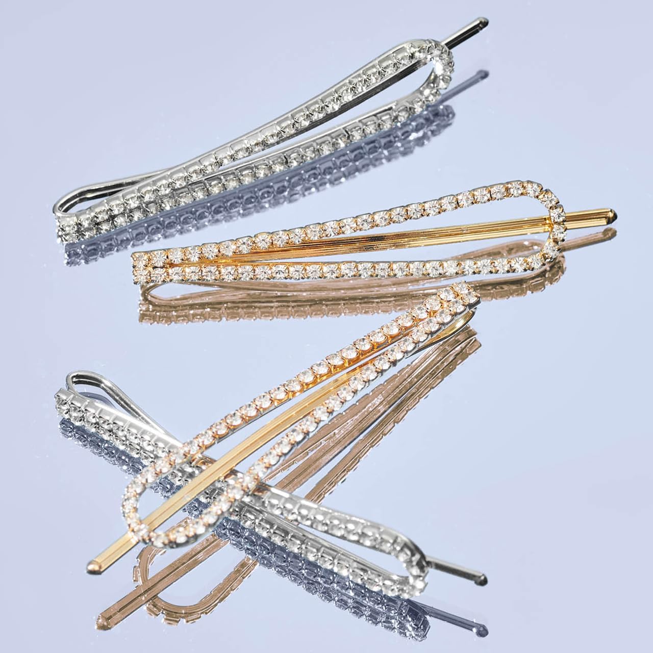 METAL RHINESTONE DROP BOBBY PINS SET | Bobby Pins | LOSHEN & CREM