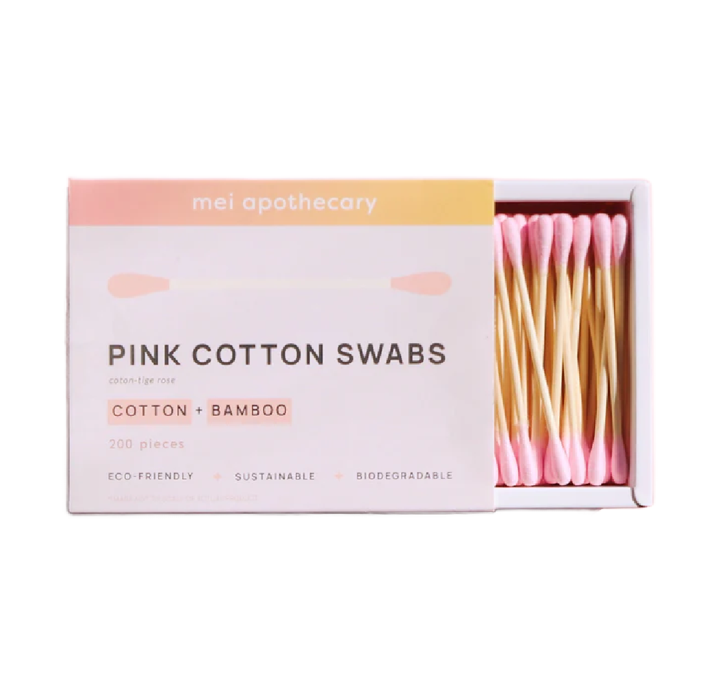 BIODEGRADABLE PINK COTTON SWABS | Cotton swabs | LOSHEN & CREM