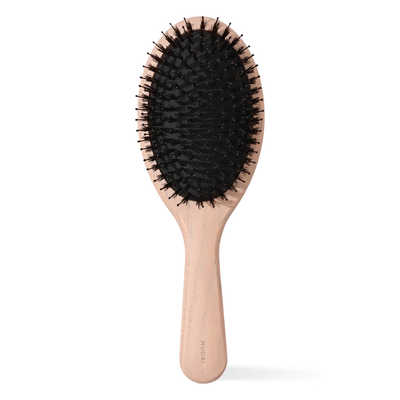 NUORI Revitalizing Hair Brush Large in Rose with ash wood handle