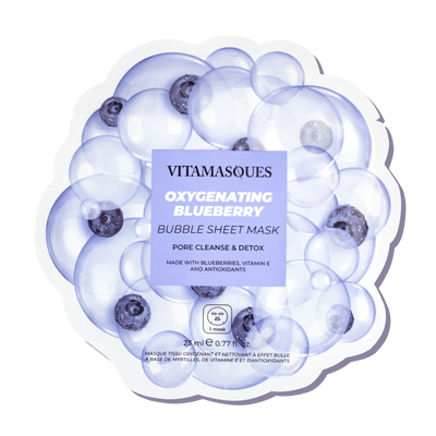 OXYGENATING BLUEBERRY BUBBLE SHEET MASK | Oxygenating mask | LOSHEN & CREM