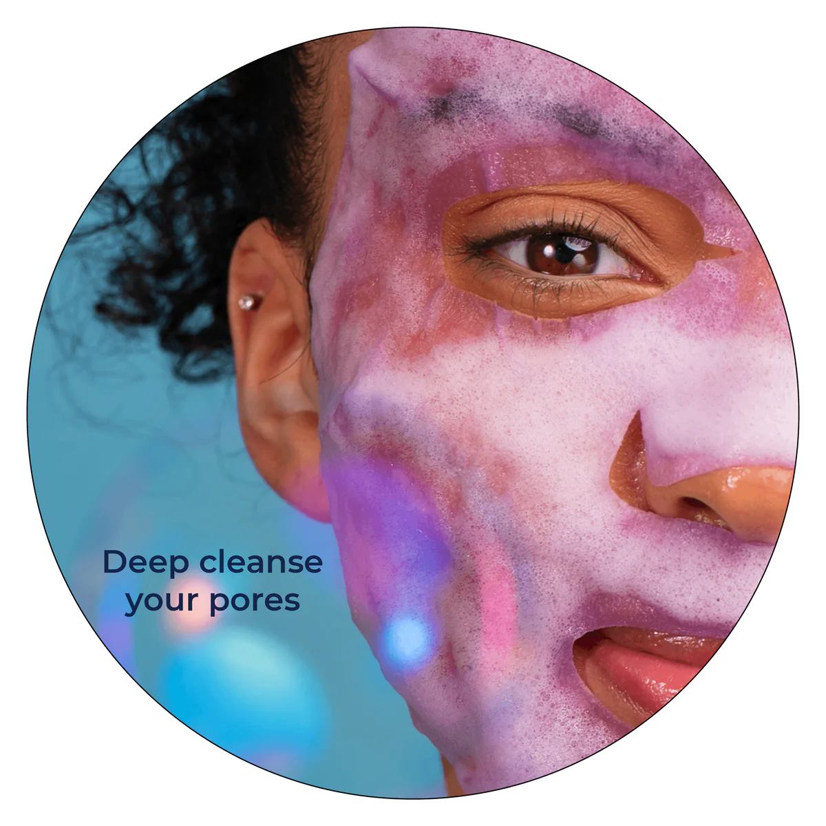 OXYGENATING BLUEBERRY BUBBLE SHEET MASK | Face mask | LOSHEN & CREM