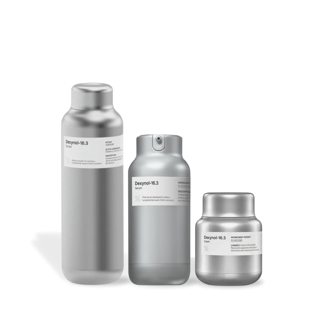 PERCENT SCIENCE Dexynol-16.3™ Acne-Line Trio Set | Loshen & Crem