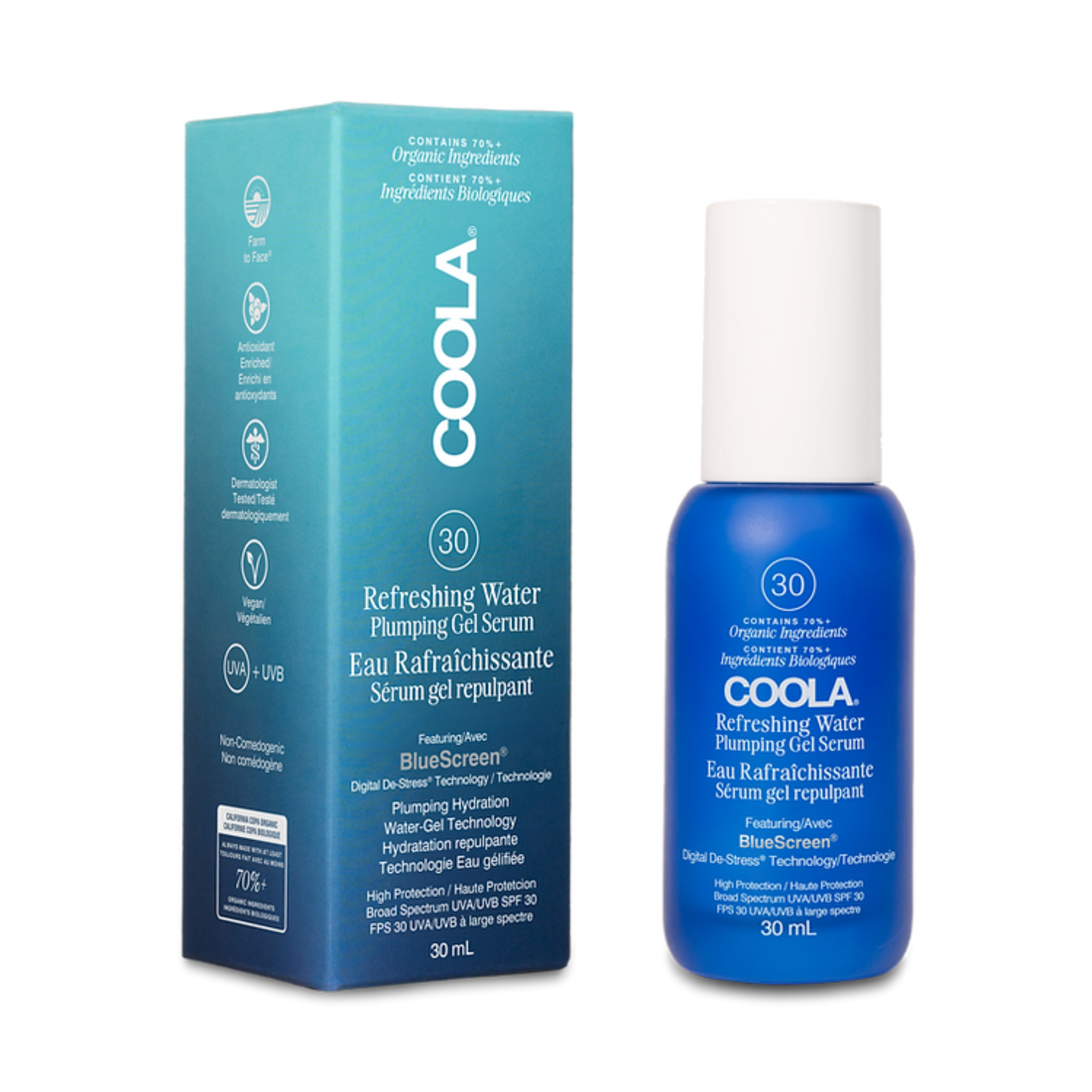 COOLA Refreshing Water Plumping Gel Serum SPF 30 | SPF - Chemical 30+ | LOSHEN & CREM