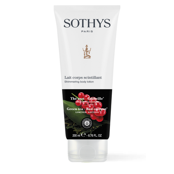 Shimmering body lotion – green tea & red currant