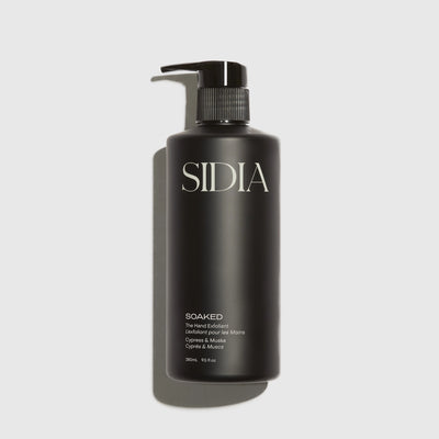 Black bottle withSIDIA branding on a light gray background