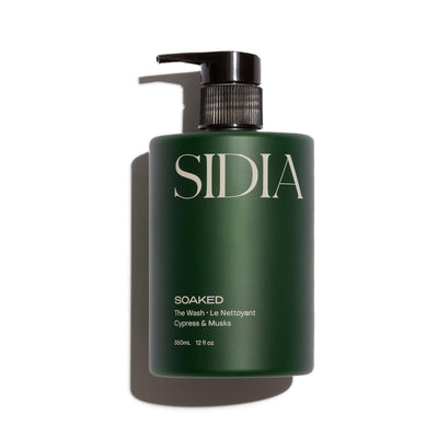 Green bottle with pump labeled 'SIDIA' on a white background