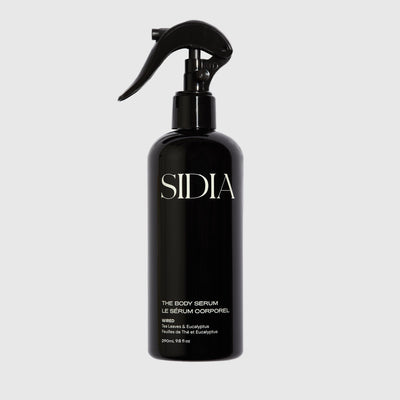 Black bottle with spray nozzle labeled 'SIDIA' on a light gray background
