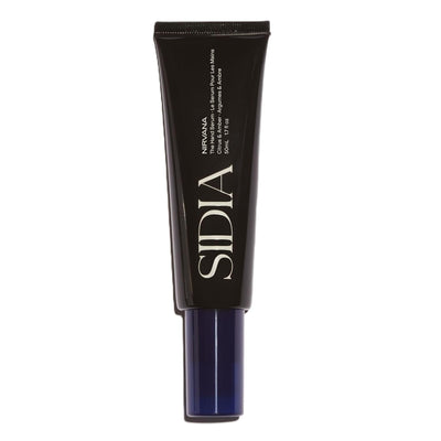 Black cosmetic tube with 'SIDIA' branding on a white background