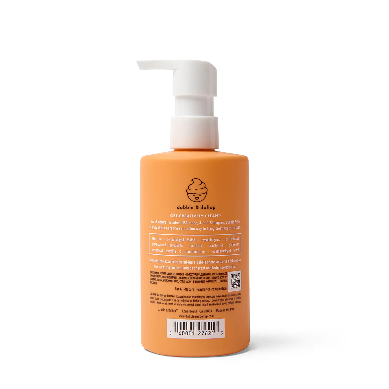 Tangerine Bubble Bath, Body Wash & Shampoo | Bath - Hair & body wash kids | LOSHEN & CREM