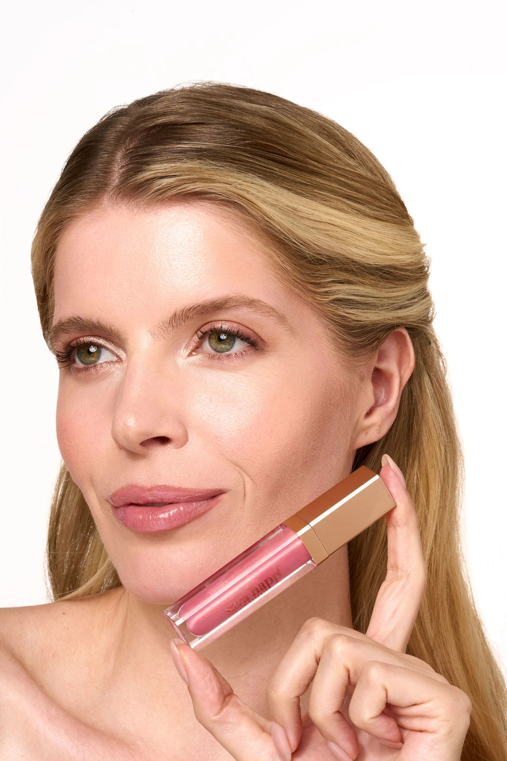 Sara Happ The Pink Slip worn over lip liner blonde