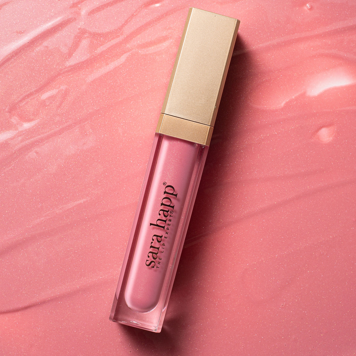 Swatch of Sara Happ The Pink Slip showing its bright pink colour and subtle shimmer