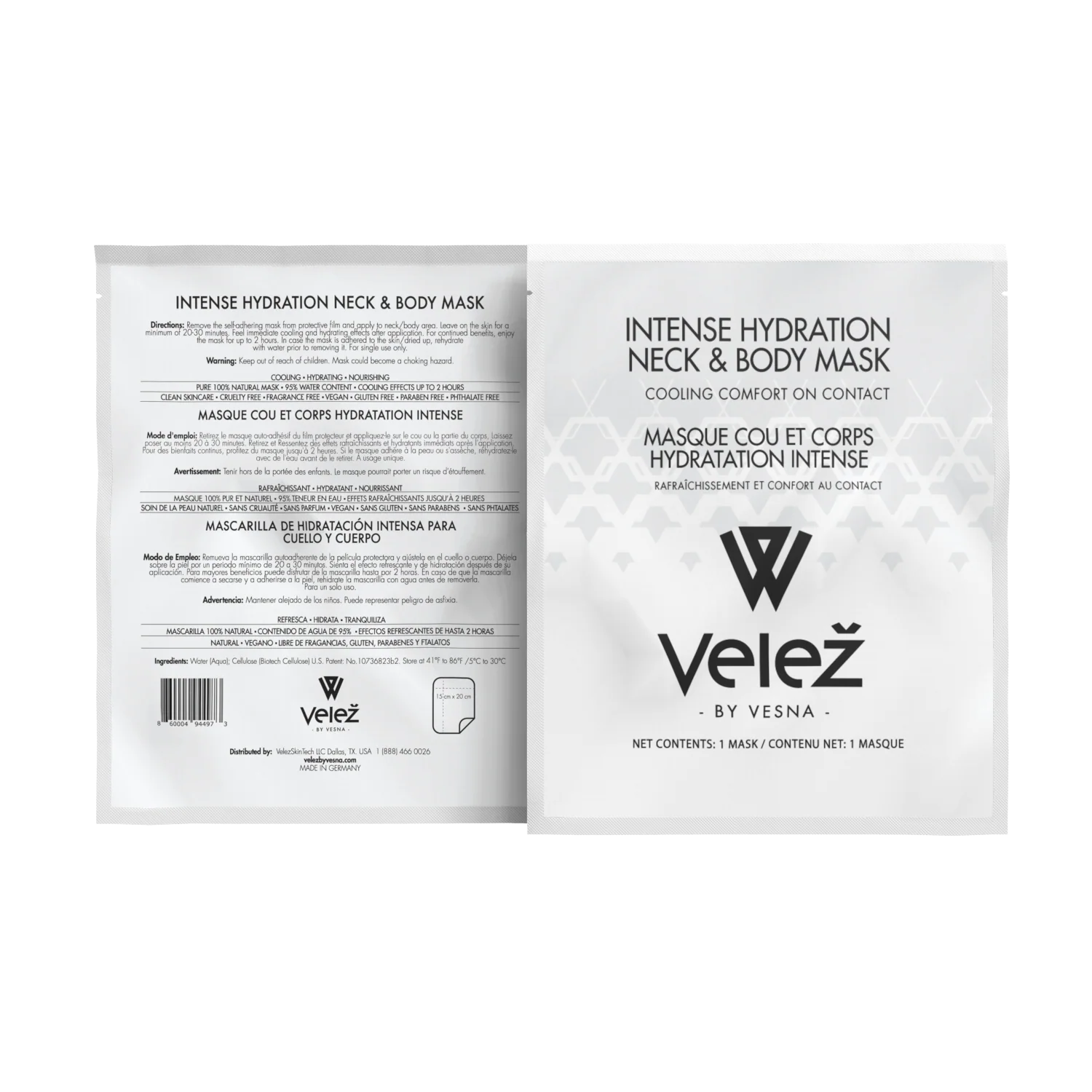 Intense Hydration Neck & Body Mask | Mask - Biocellulose | LOSHEN & CREM