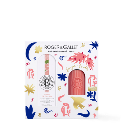 Wellbeing Fragrant Water Fleur De Figuier With Scented Candle Set | Sets - Bath & Body | LOSHEN & CREM
