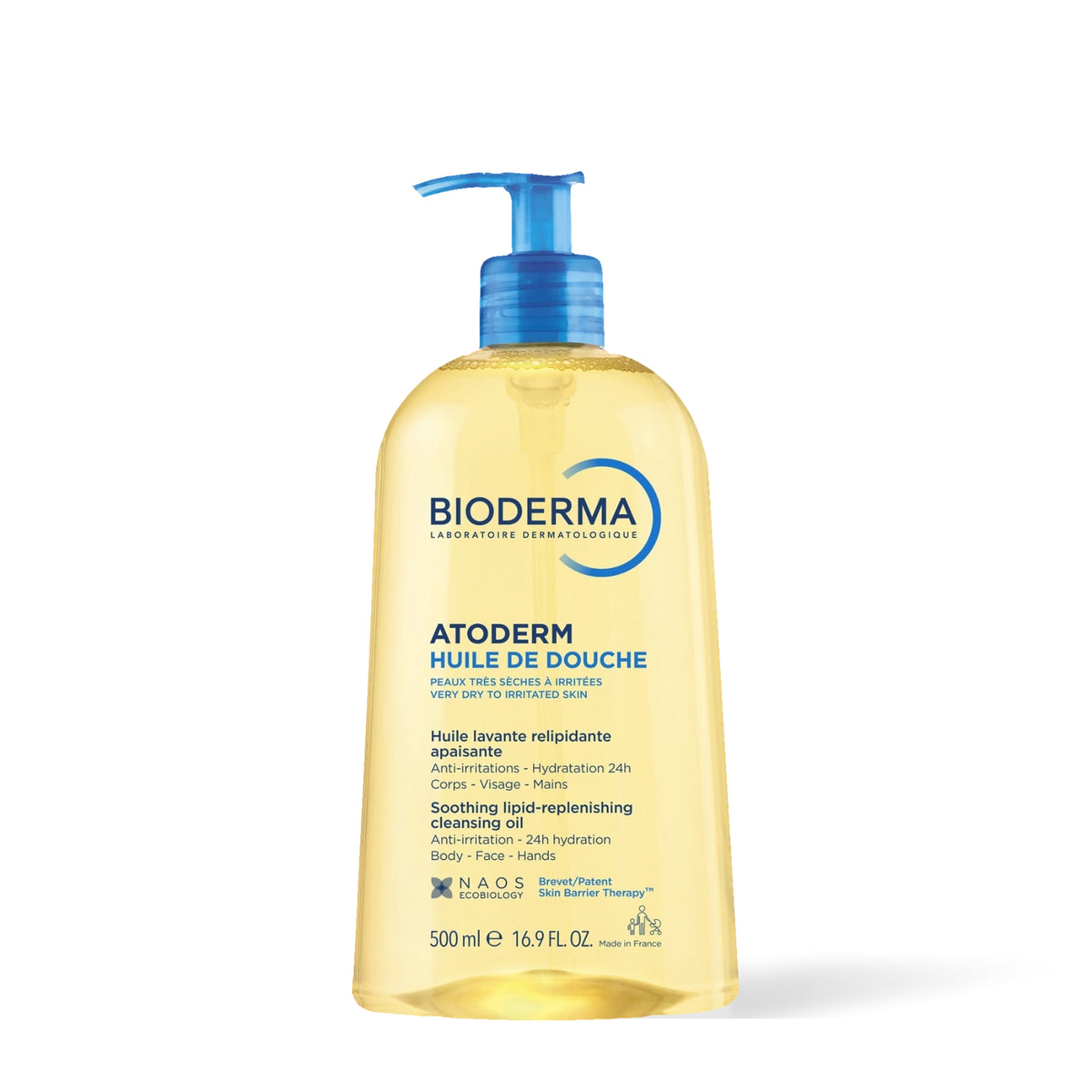 Bioderma Atoderm Huile de douche, flacon pompe de 500 ml