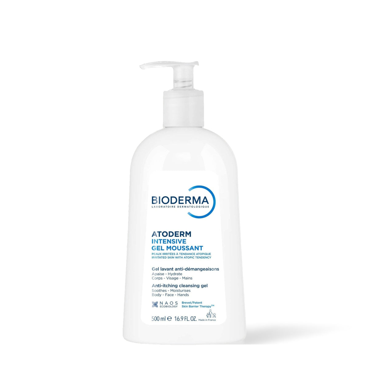 Bioderma Atoderm Intensive Gel moussant, flacon pompe de 500 ml