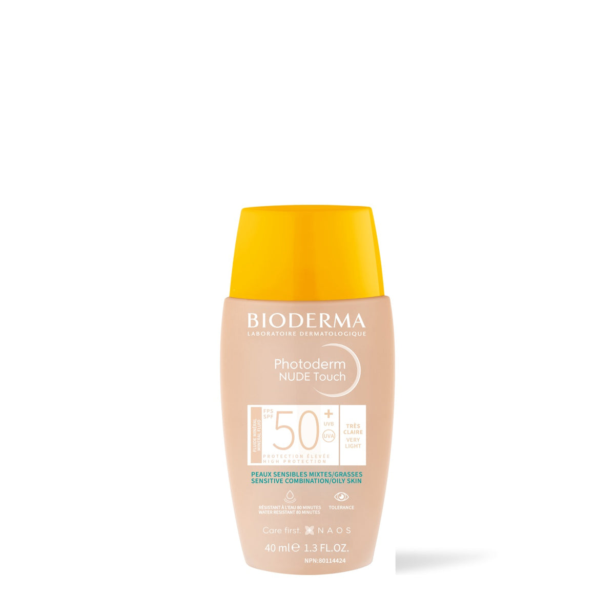 Bioderma Photoderm Nude Touch FPS 50+ teinte très claire, flacon de 40 ml