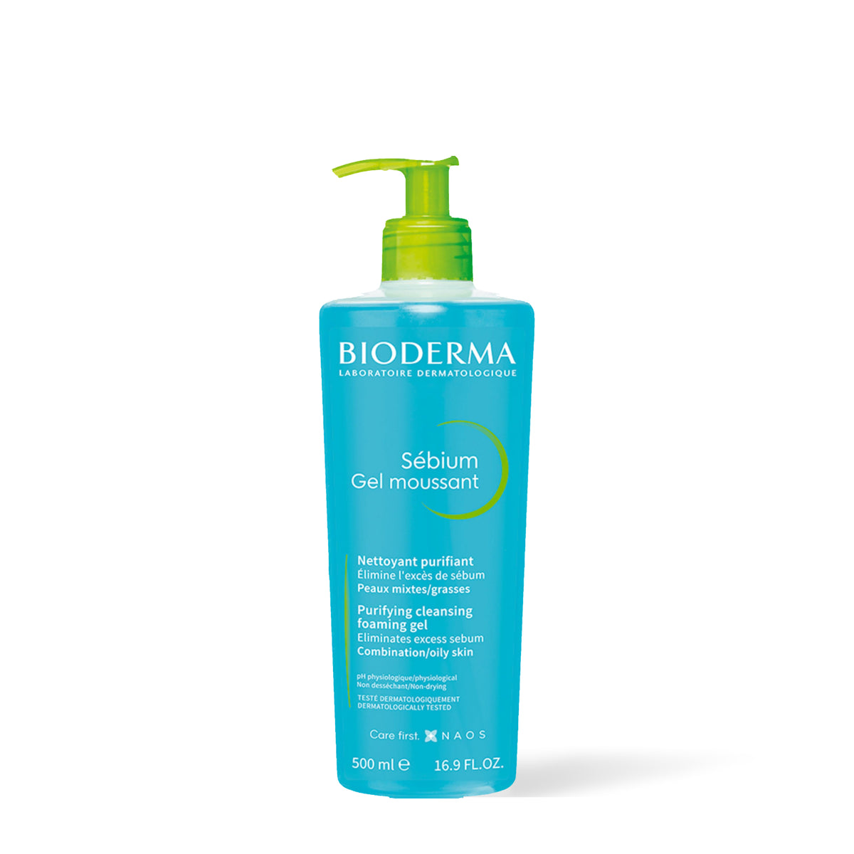 Bioderma Sébium Gel moussant, flacon pompe de 500 ml