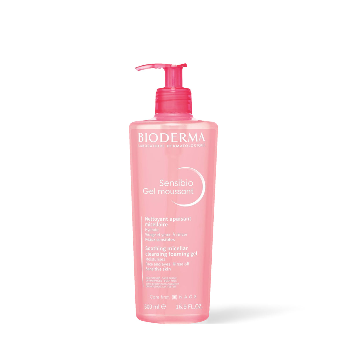 Bioderma Sensibio Gel moussant, flacon pompe de 500 ml