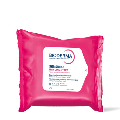 Bioderma Sensibio H2O lingettes micellaires, paquet de 25