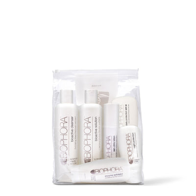 Biophora Men's Skincare Kit dans sa pochette transparente