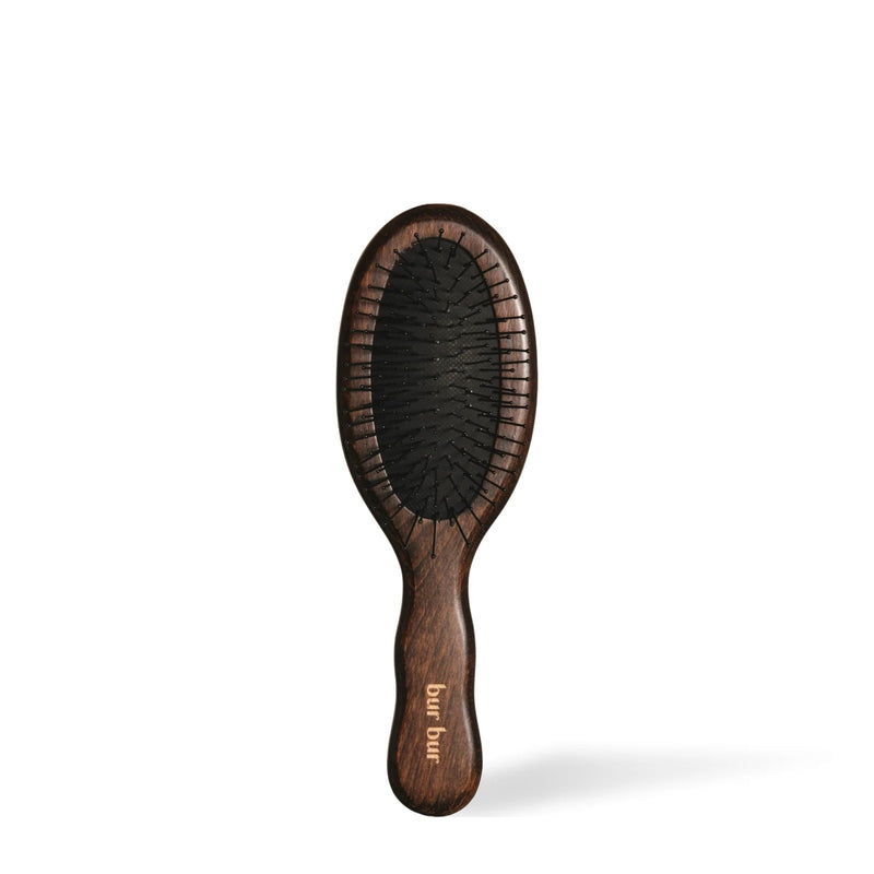 BUR BUR The Mermaid Mini Wet Detangling Brush with soft nylon bristles, front view