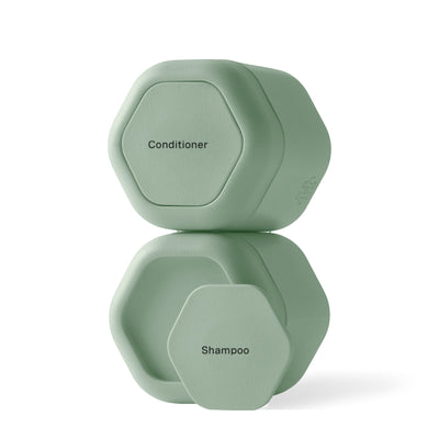 Cadence Hair Duo travel capsules in Sage