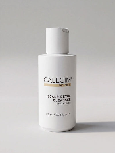 Calecim Professional Scalp Detox Cleanser 100 ml bottle in soft studio light