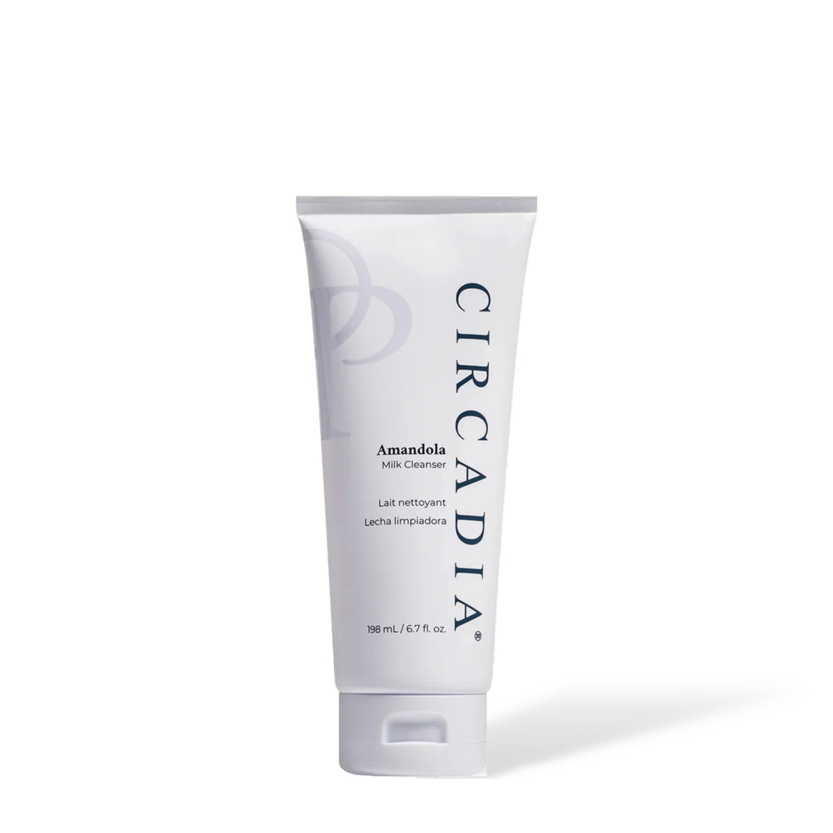 Circadia Amandola Milk Cleanser, 198 ml white tube, on a white background