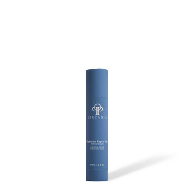 Circadia Nighttime Repair Plus, 59 ml blue pump bottle in the new packaging, on a white background