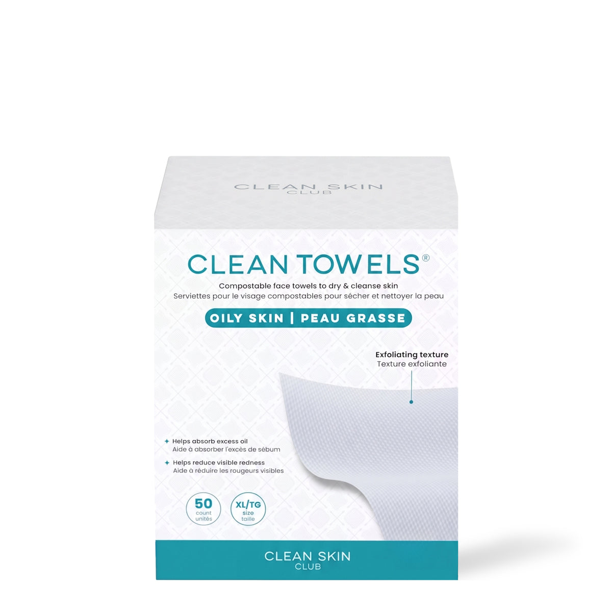 Serviettes pour le visage Clean Towels® Peau grasse Clean Skin Club