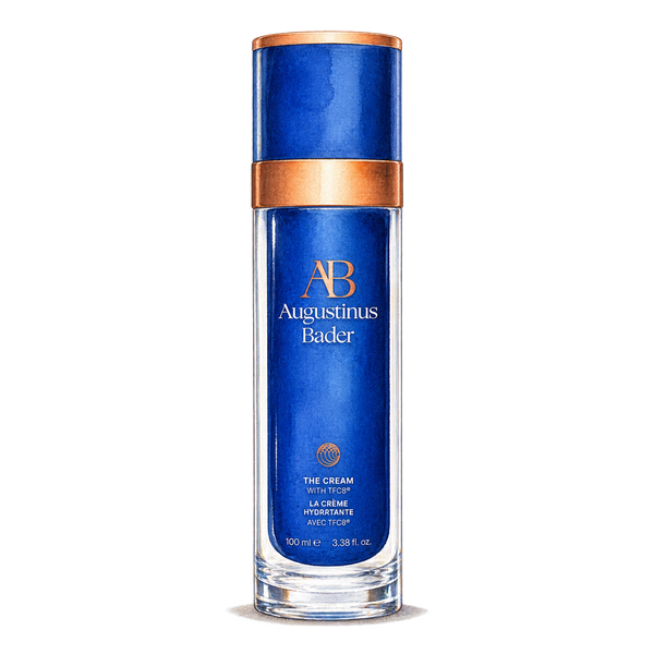 Watercolour illustration of Augustinus Bader skincare