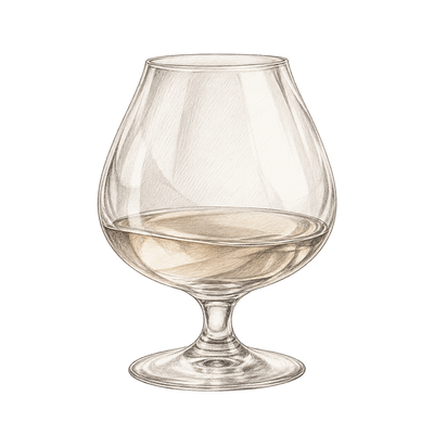Symbolic pencil illustration of the Cognac scent note.