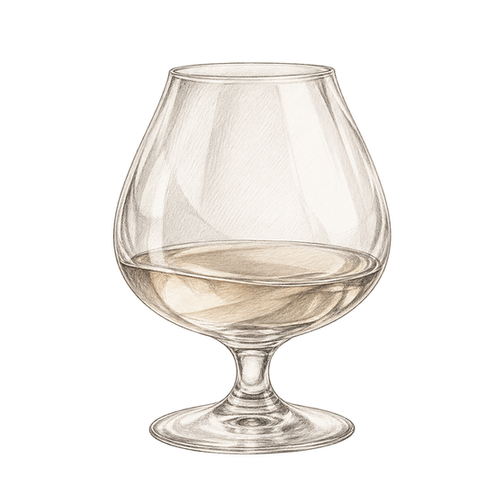 Symbolic pencil illustration of the Cognac scent note.