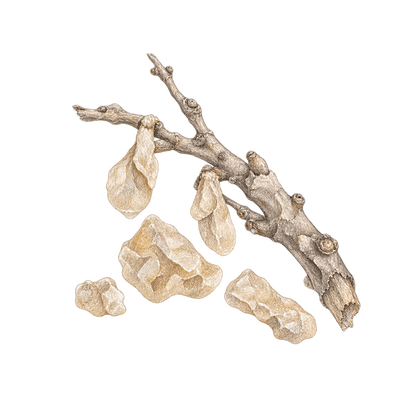 Pencil illustration representing the Frankincense scent note.