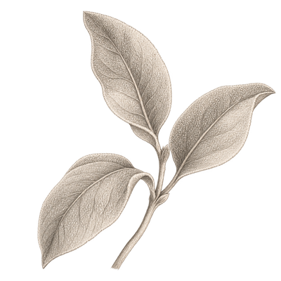 Pencil illustration representing the Sage scent note.