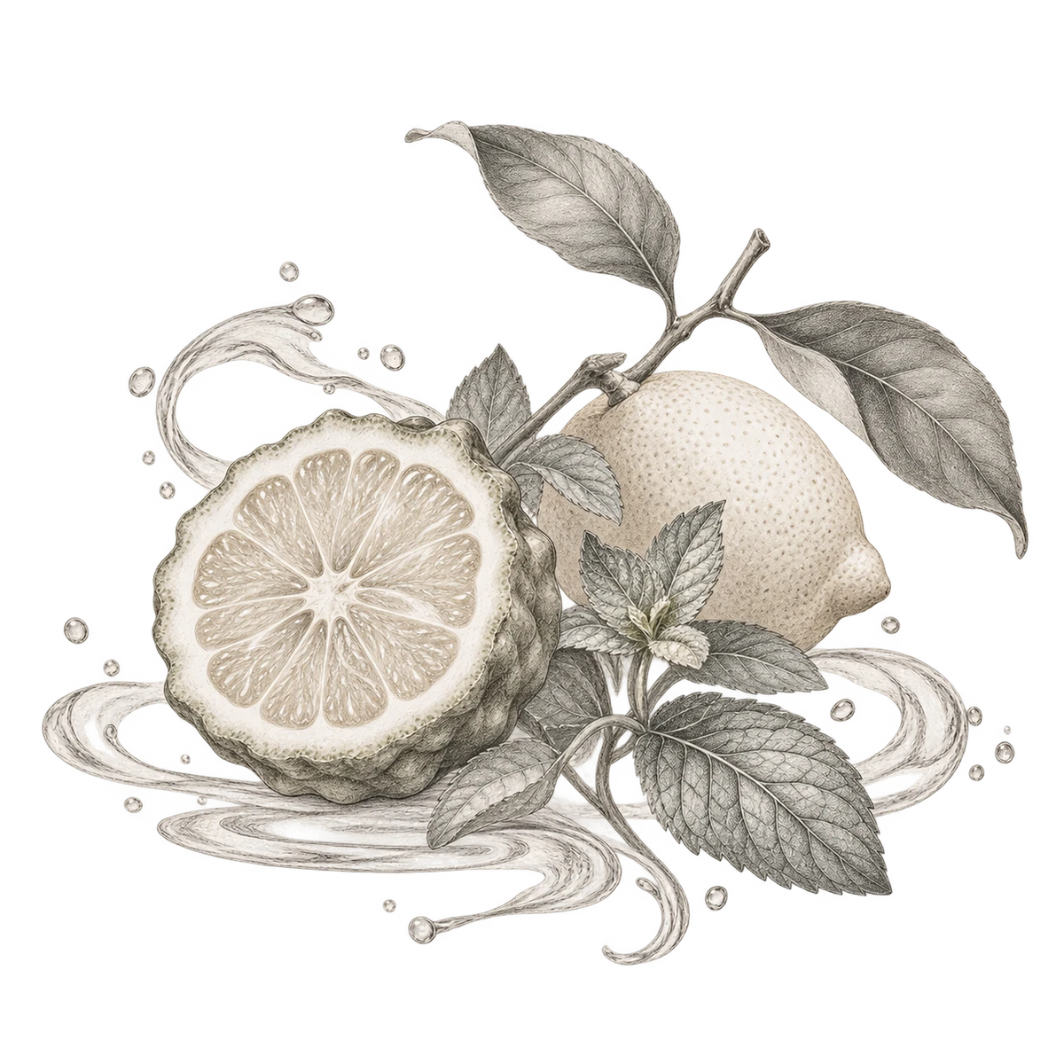 An illustrative still life for the Fresh scent family.