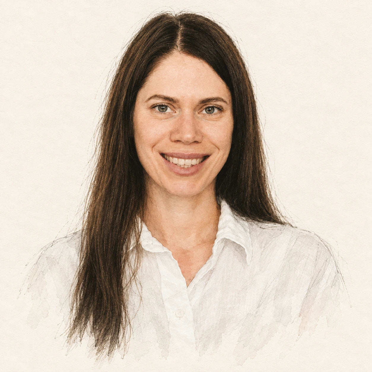 Illustrated portrait of Ilona at Loshen &amp; Crem